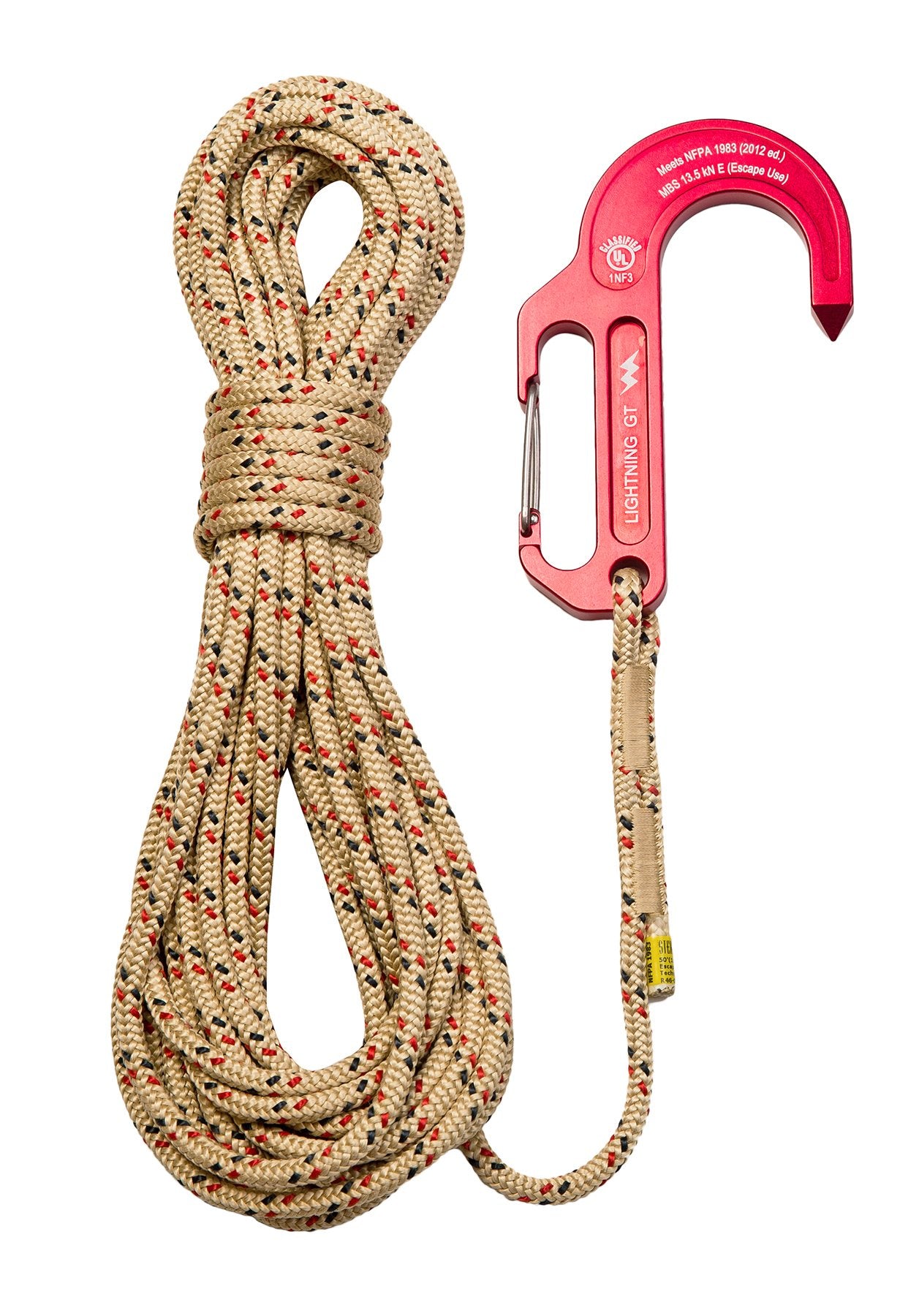 Stealth Escape Anchor Hook w/50' of 8mm Nylon Escape Rope - Rock-N
